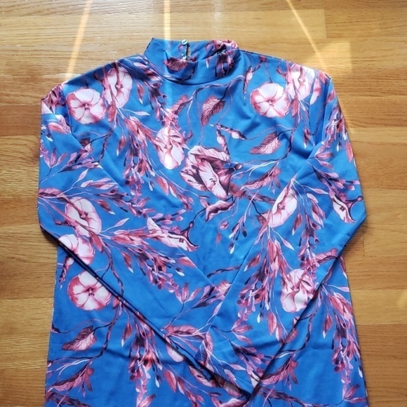 NWOT Zara Trafaluc High Neck Floral SMALL Dress - Picture 3 of 5